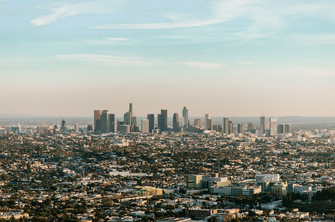 city skyline with inequality