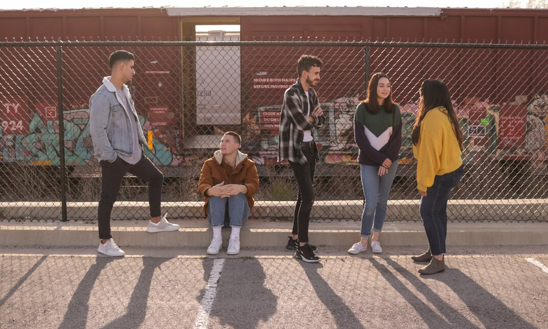 teenagers discussing future plans