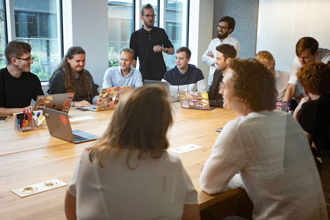 group of diverse people discussing